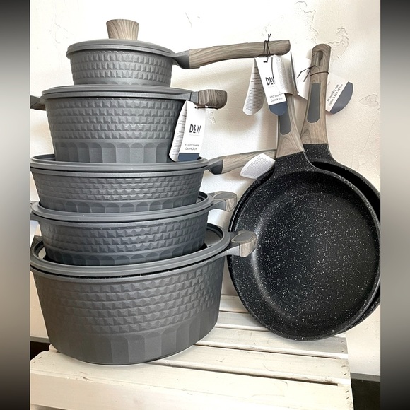 Other - D&W/Palm Full 12 Piece Speckled Black Cookware Set **Brand New Hard to Find!**